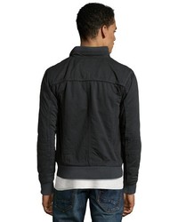 X-RAY Jeans Charcoal Cotton Zip Front Bomber Jacket