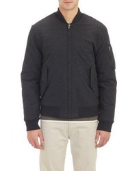 James Perse Flannel Bomber Jacket Colorless