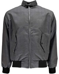 Boohoo Prince Of Wales Check Funnel Neck Bomber Jacket