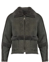 Wooyoungmi Spread Collar Shearling Bomber Jacket