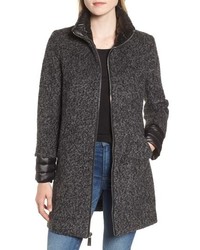Kenneth Cole New York Layered Boucle Coat