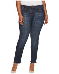 KUT from the Kloth Plus Size Catherine Boyfriend Five Pocket In Enticetdark Stone Base Wash Jeans