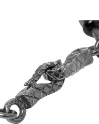 Onyx And Silver Bead Bracelet
