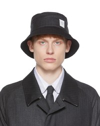 Thom Browne Gray Wool Bucket Hat
