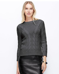 Ann Taylor Cropped Cable Sweater