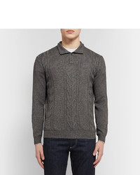 Loro Piana Cable Knit Cashmere And Silk Blend Sweater
