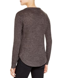 Aqua Cable Knit Front Sweater