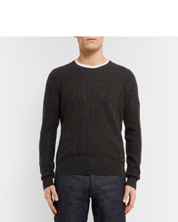 Burberry Cable Knit Mlange Cashmere Sweater