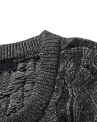 Lanvin Cable Knit Stretch Wool Blend Sweater