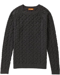 Joe Fresh Cable Knit Sweater Charcoal Mix