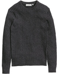H&M Cable Knit Sweater Dark Blue
