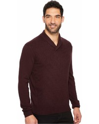 Perry Ellis Cable Shawl Pullover Sweater