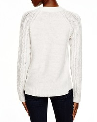 Aqua Cashmere Chunky Cable Knit Sweater