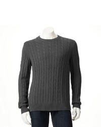 Croft Barrow Classic Fit Cable Knit Sweater