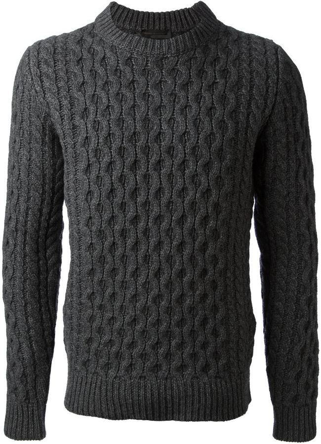 Diesel Black Gold Cable Knit Sweater, $411 | farfetch.com | Lookastic