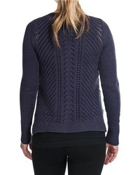 Lilla P Novelty Stitch Center Cable Sweater