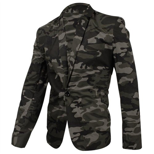 Unique-Bargains Long Sleeve Camouflage Pattern Buttoned Cuff Chic ...