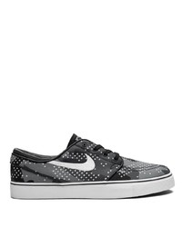 Charcoal Camouflage Canvas Low Top Sneakers