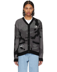 Charcoal Camouflage Cardigan