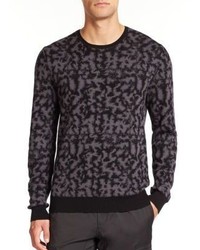 Saks Fifth Avenue Collection Camouflage Crewneck Sweater