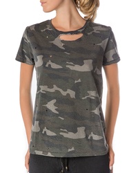 Charcoal Camouflage Crew-neck T-shirt