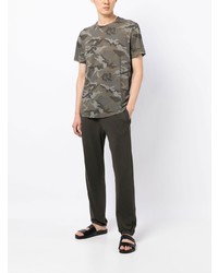 James Perse Camouflage Print Cotton T Shirt