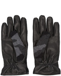Valentino Grey Cashmere Camo Gloves