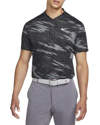 Charcoal Camouflage Henley Shirt