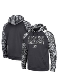 Colosseum Charcoal Akron Zips Oht Military Appreciation Digital Camo Pullover Hoodie At Nordstrom