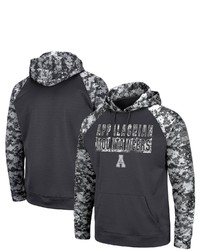 Colosseum Charcoal Appalachian State Mountaineers Oht Military Appreciation Digital Camo Pullover Hoodie At Nordstrom