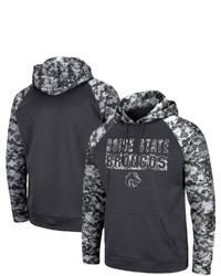 Colosseum Charcoal Boise State Broncos Oht Military Appreciation Digital Camo Pullover Hoodie