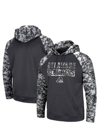 Colosseum Charcoal Delaware Fightin Blue Hens Oht Military Appreciation Digital Camo Pullover Hoodie