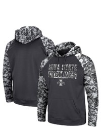 Colosseum Charcoal Iowa State Cyclones Oht Military Appreciation Digital Camo Pullover Hoodie