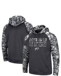 Colosseum Charcoal Ndsu Bison Oht Military Appreciation Digital Camo Pullover Hoodie