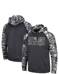 Colosseum Charcoal Texas Tech Red Raiders Oht Military Appreciation Digital Camo Pullover Hoodie