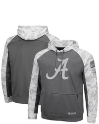 Colosseum Grayarctic Camo Alabama Crimson Tide Oht Military Appreciation Tonal Raglan Pullover Hoodie