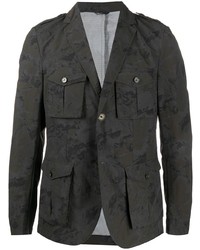 Charcoal Camouflage Military Jacket