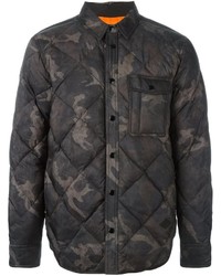 Charcoal Camouflage Puffer Jacket