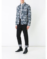 GUILD PRIME Camouflage Padded Shirt Jacket Grey