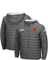 Colosseum Graycamo Clemson Tigers Oht Military Appreciation Iceman Snow Puffer Full Zip Hoodie Jacket At Nordstrom