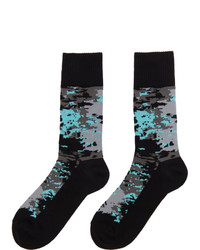 Yohji Yamamoto Black Camouflage Socks