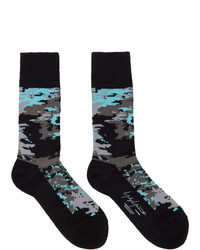 Yohji Yamamoto Black Camouflage Socks