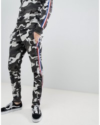 Le Breve Camo Jogger With Taping Camo