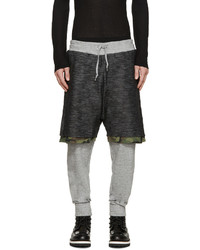 Mostly Heard Rarely Seen Grey Camouflage Layered Lounge Pants