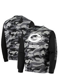 FOCO Black Green Bay Packers Camo Long Sleeve T Shirt