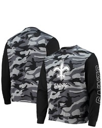 FOCO Black New Orleans Saints Camo Long Sleeve T Shirt