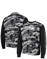 FOCO Black Seattle Seahawks Camo Long Sleeve T Shirt
