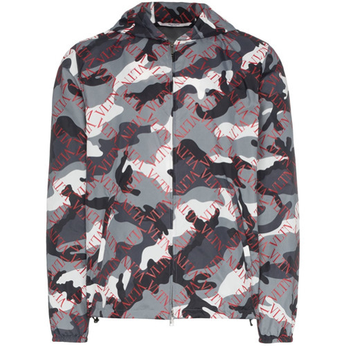 Valentino Grid Camo Print Boxy Fit Hooded Jacket, $1,241 | farfetch 
