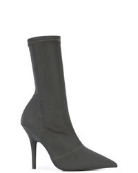 Charcoal Canvas Ankle Boots