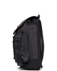 Master-piece Co Black And Grey Medium Rogue Backpack